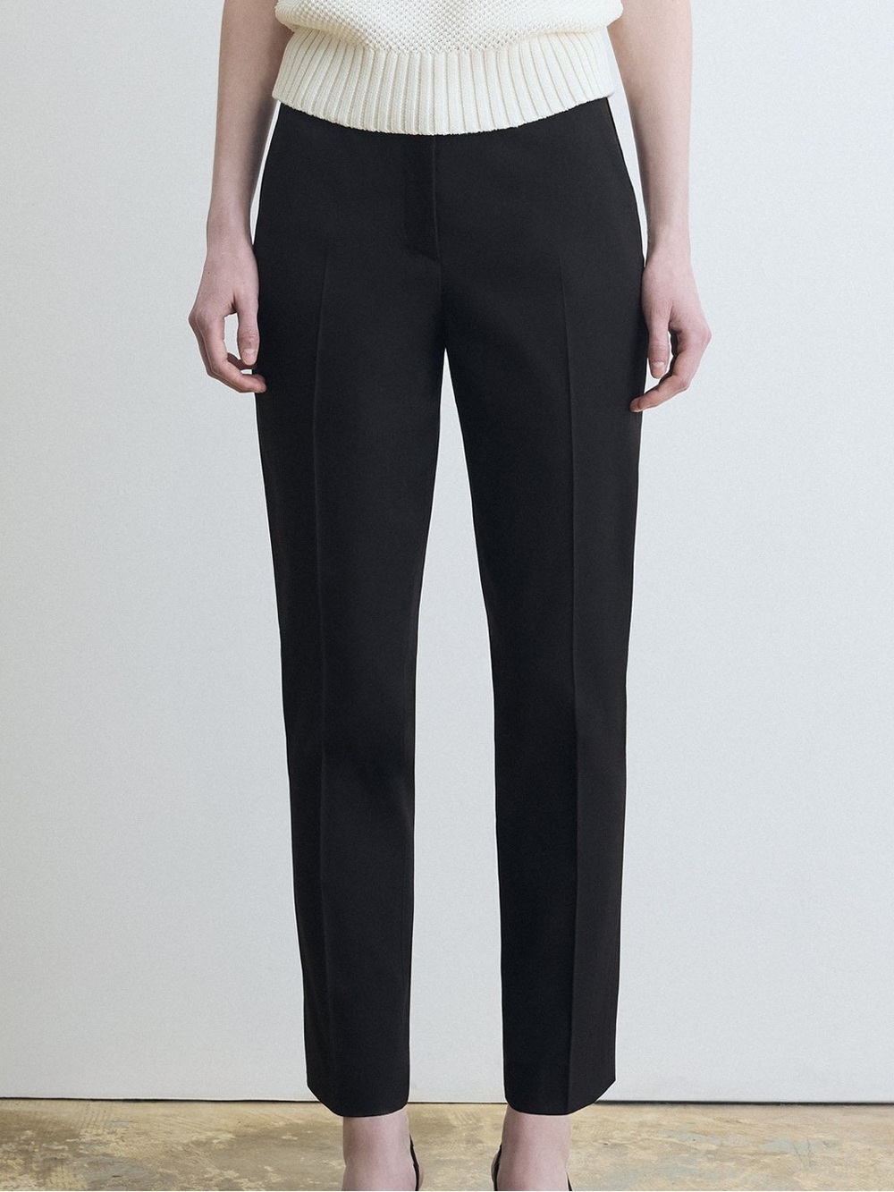 Judith & Charles Wool Blend Black Tailored Slim Pants 12